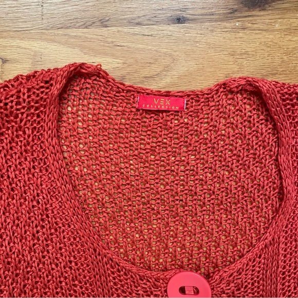Women’s VEX Vintage orange knit sweater - Picture 3 of 3